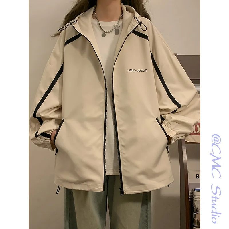 Women's Spring and Autumn Loose-Fitting Versatile Trendy Brand Student Windproof Waterproof Early Autumn Baseball Jacket