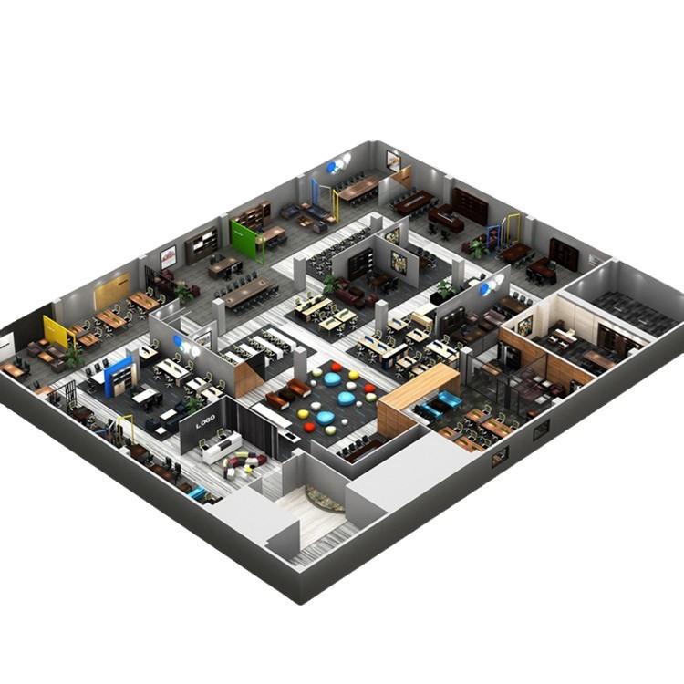 Mesa y silla de personal de KAIXINQI, mesa de oficina de cuatro personas, mesa de oficina de seis personas personalizada