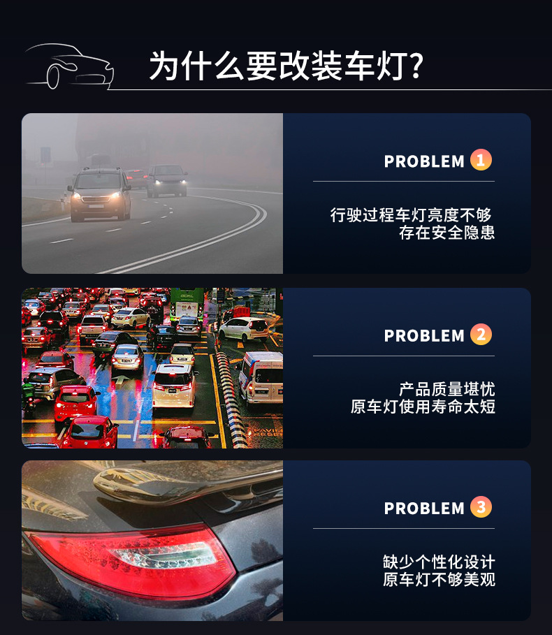 Suitable for Jeep Grand Cherokee 14-22 modified JEEP car led headlight assembly streamer steering headlight