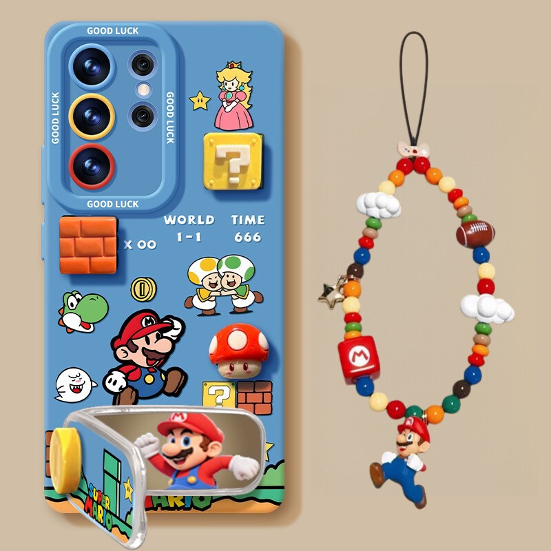 Blue Mario Mobile Phone Case Suitable for Samsung Galaxy S26Ultra Soft S25+ Cartoon S24 Silicone S23 Case Blue Mario Mobile Phone Case Suitable for Samsung Galaxy S26Ultra Soft S25+ Cartoon S24 Silicone S23 Case