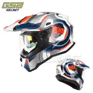 Motorcycle Helmet Headset — Full-Face Helmet for Off-Road Use, Suitable - century-white-double-lenses-m-recommended-head-circumference-54-55