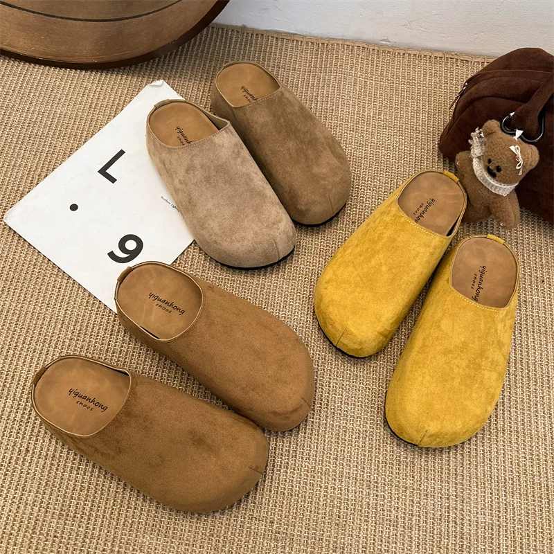 Тапочки на толстой подошве Birkenstock, войлочная подошва, женские летние шлепанцы 2025, новые осенние слипоны, уродливо-милые Birkenstock