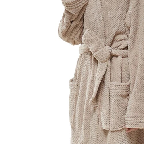 Pineapple-Print Hooded One-Piece Robe with Pockets, Waist Cincher, Thick Coral Fleece, Absorbent Quick-Dry, Non-Hair Shedding Couple's Homecoming Wear