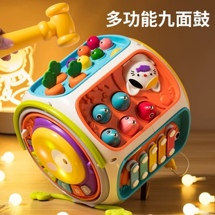 Многофункциональный барабан-девятигранник для младенцев 0–3 лет