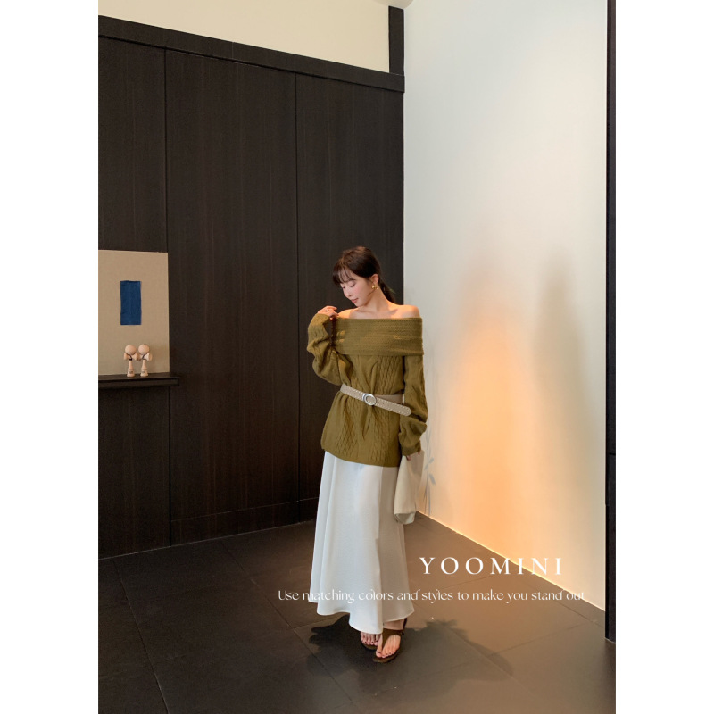 YOOMINI-闪麻花典雅清婉氛围感毛衣2025秋上新保暖毛衣M13115-SW|undefined