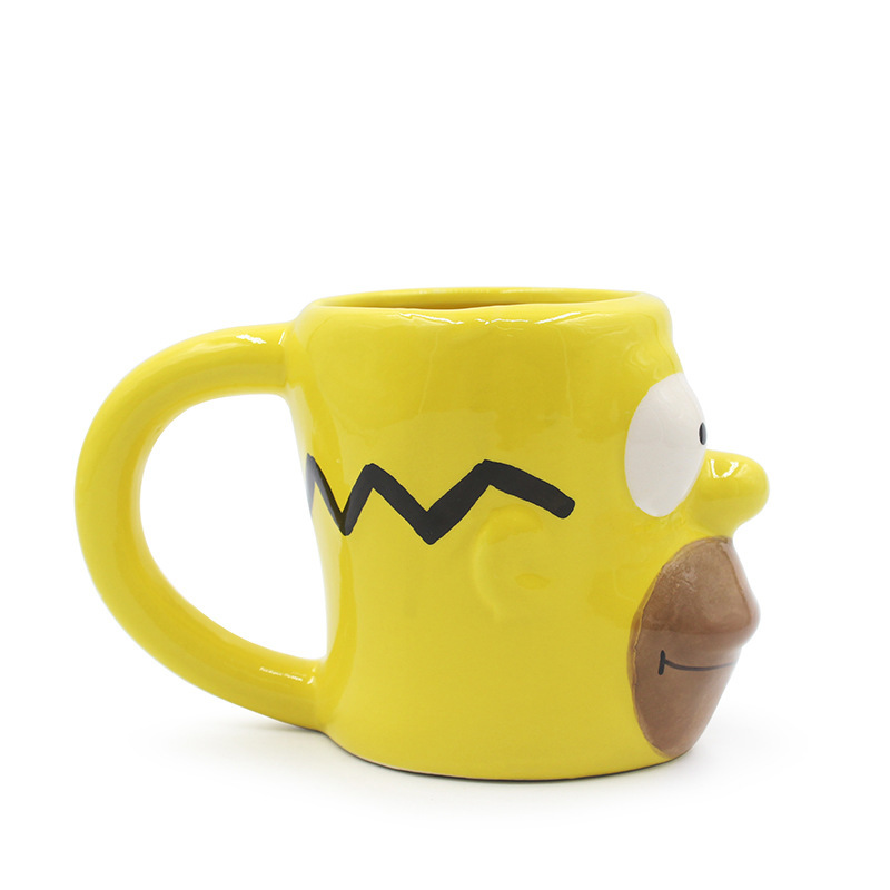 Cartoon Simpson una taza de cerámica 3D taza de dibujos animados personalidades extrañas amigos regalos