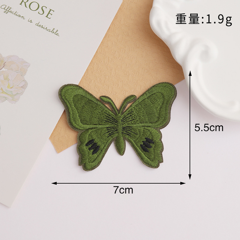 クリエイティブなカラフルな蝶パッチパッチバッグ靴と帽子穴刺繍パッチ衣類アクセサリー diy 装飾布パッチ|undefined
