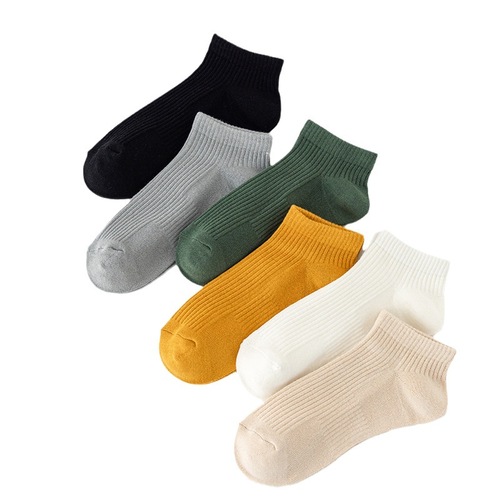 Men's socks, short socks for spring and summer, short cotton socks, trendy men's low-cut sports boat socks with shallow opening, breathable and sweat-absorbing