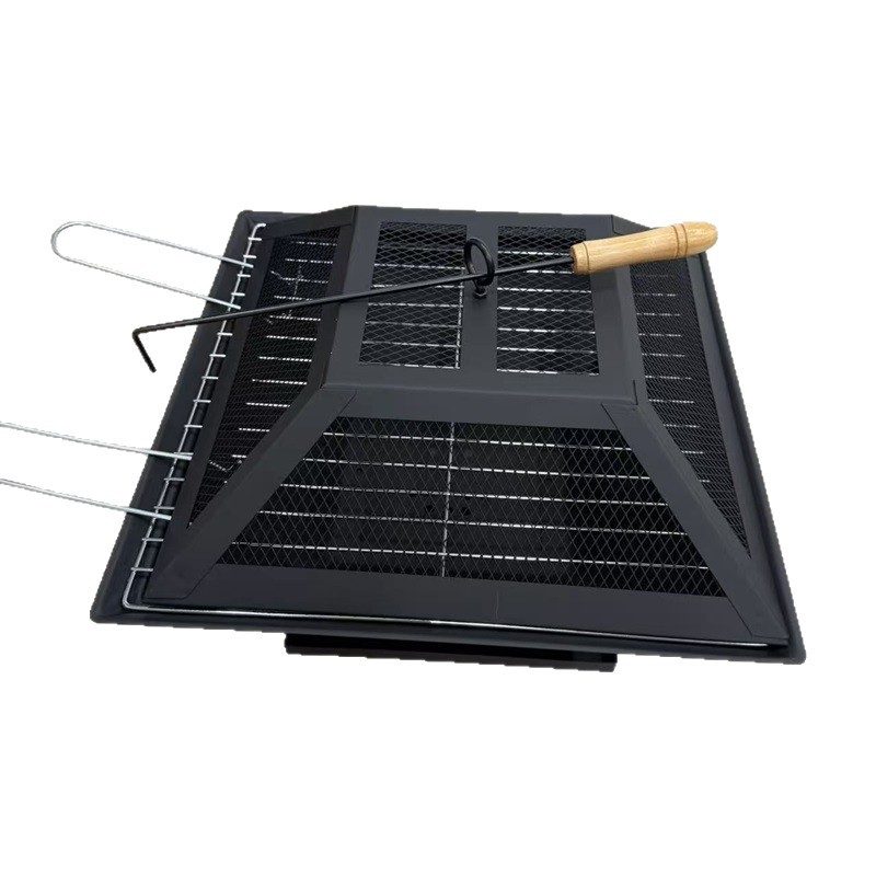 Tres en uno de comercio exterior brasero Parrilla de barbacoa cuadrada con barbec