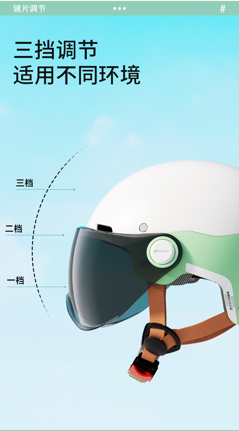 New national standard certified electric scooter helmet for men and women, universal motorcycle safety helmet for all seasons, dual-piece half helmet