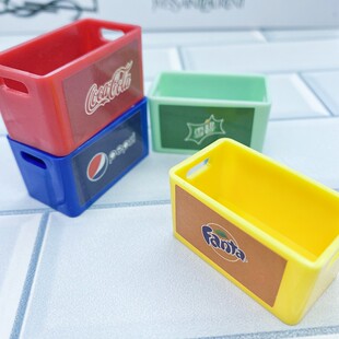 Miniature Milk Basket Doll House Play House Toy Simulation Mini Children Food Play Drink Basket Scene Small Objects