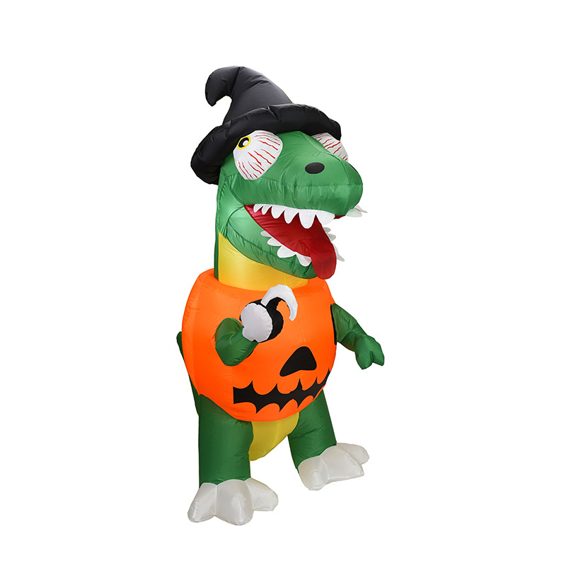 Transfronterizo Halloween calabaza dinosaurio molde de aire 1.8m dinosaurio infláble decoración de Halloween fantasma molde de aire infláble