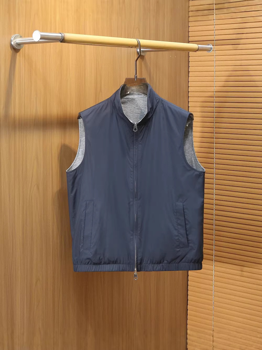 European Authentic Version 26 Spring/Summer New Style Stand Collar Reversible Vest Lp High-End Custom Vest Original First-Hand Source