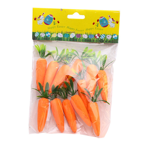 Cross-border wholesale Easter Christmas eggs carrot foam simulation egg decoration flower arrangement scene supplies