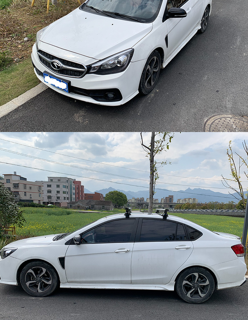 Suitable for Car Roof Universal Tiger Claw Luggage Rack Crossbar Load-Bearing Aluminum Alloy Lockable Travel Rack Sedan Suv