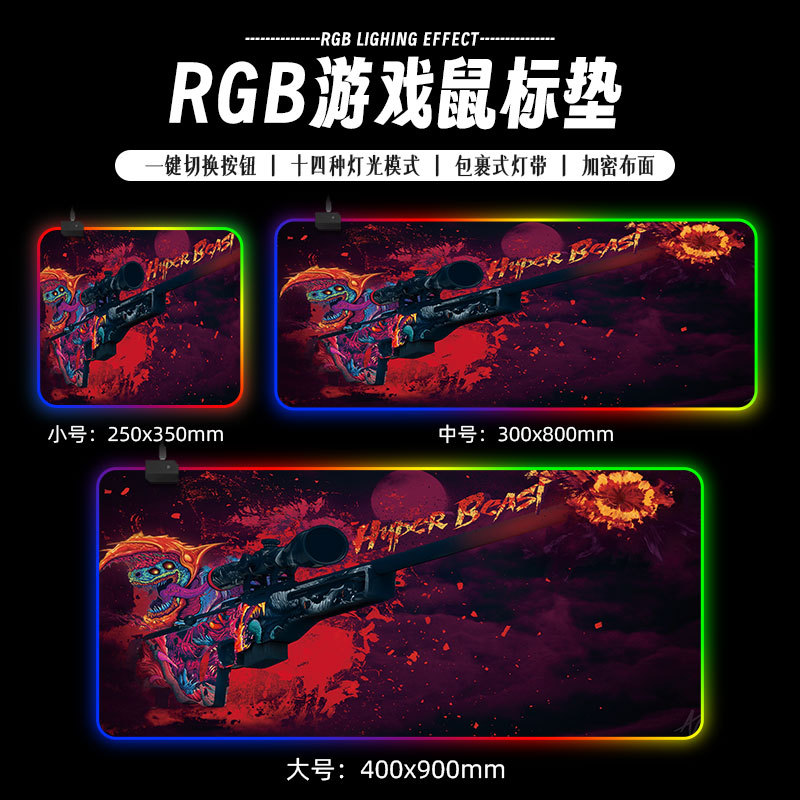 Alfombrilla de Ratón RGB – Mouse Pad Gamer con Memoria de Apagado
