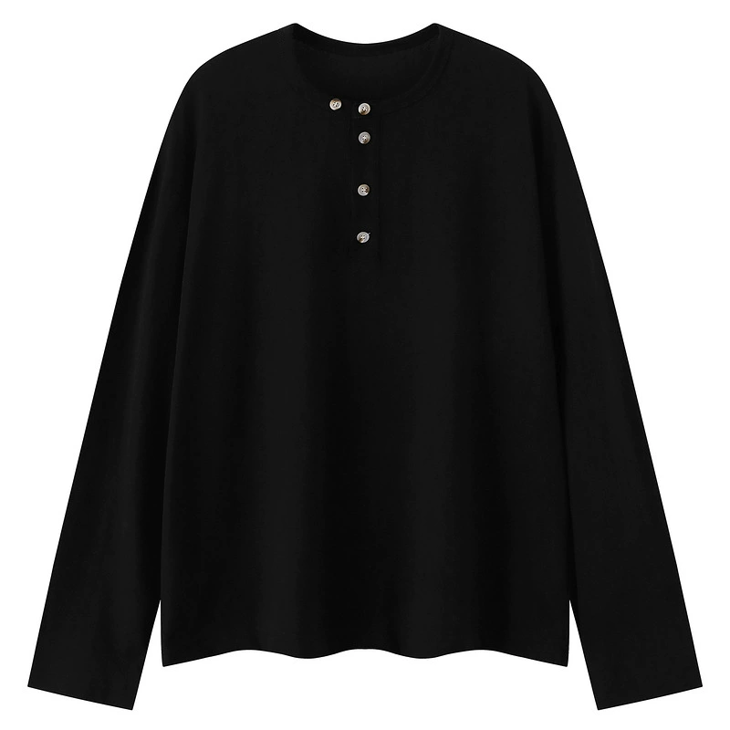 White base body-friendly long-sleeve, American style, oversize