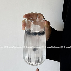 New Style Fruit Tea Cup Cold Drink Juice Beverage Cup Household Summer High Borosilicate Glass Drinking Glass Coffee Cup