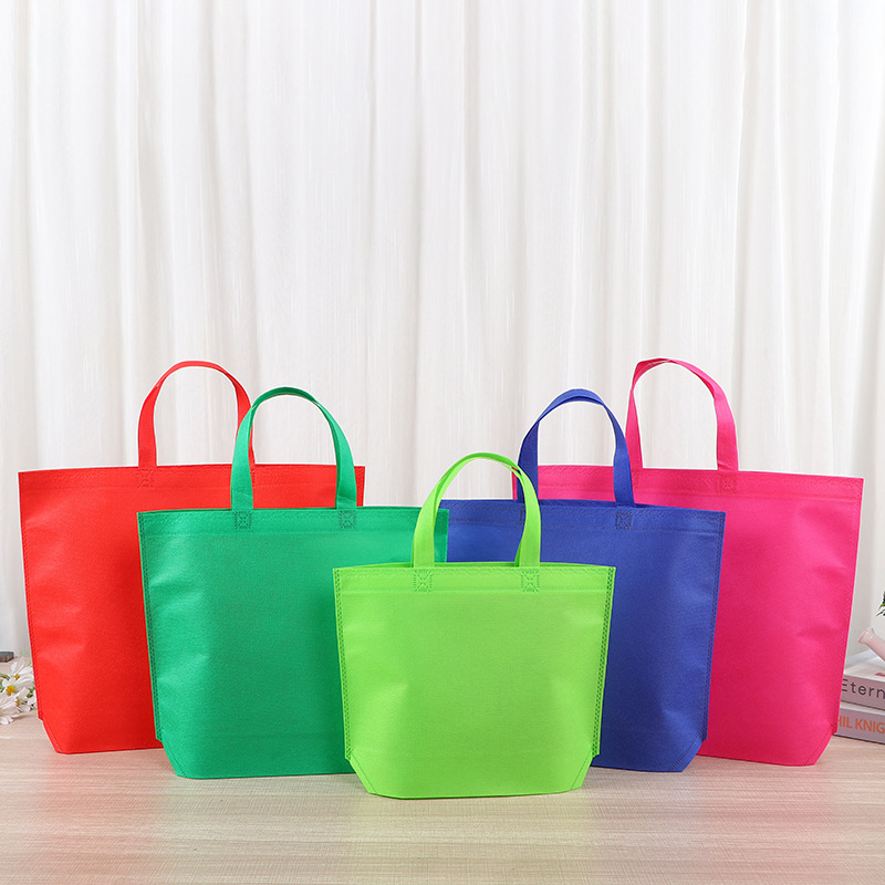 Bolsas de tela no tejida en blanco en stock, bolsas de tela no tejida portátiles, bolsas de prenda, logotipo de impresión image 2
