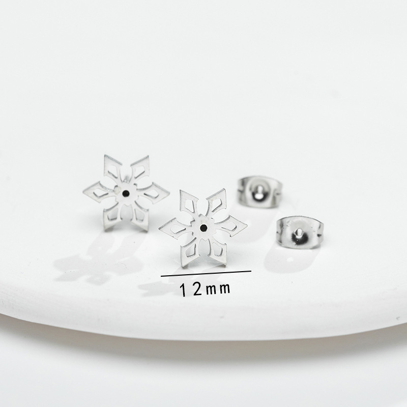 snow golden earring, stainless steel earring