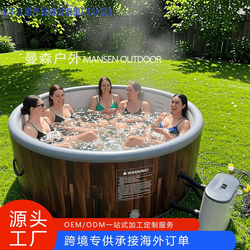 Cross-Border Inflatable Square Hot Tub with Constant Temperature Surfing Spa Massage Bathtub