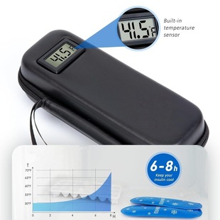 Youshares Insulin Cooler Box with Temperature Display - Refrigerated Medicine Travel Case with 2 Tsa