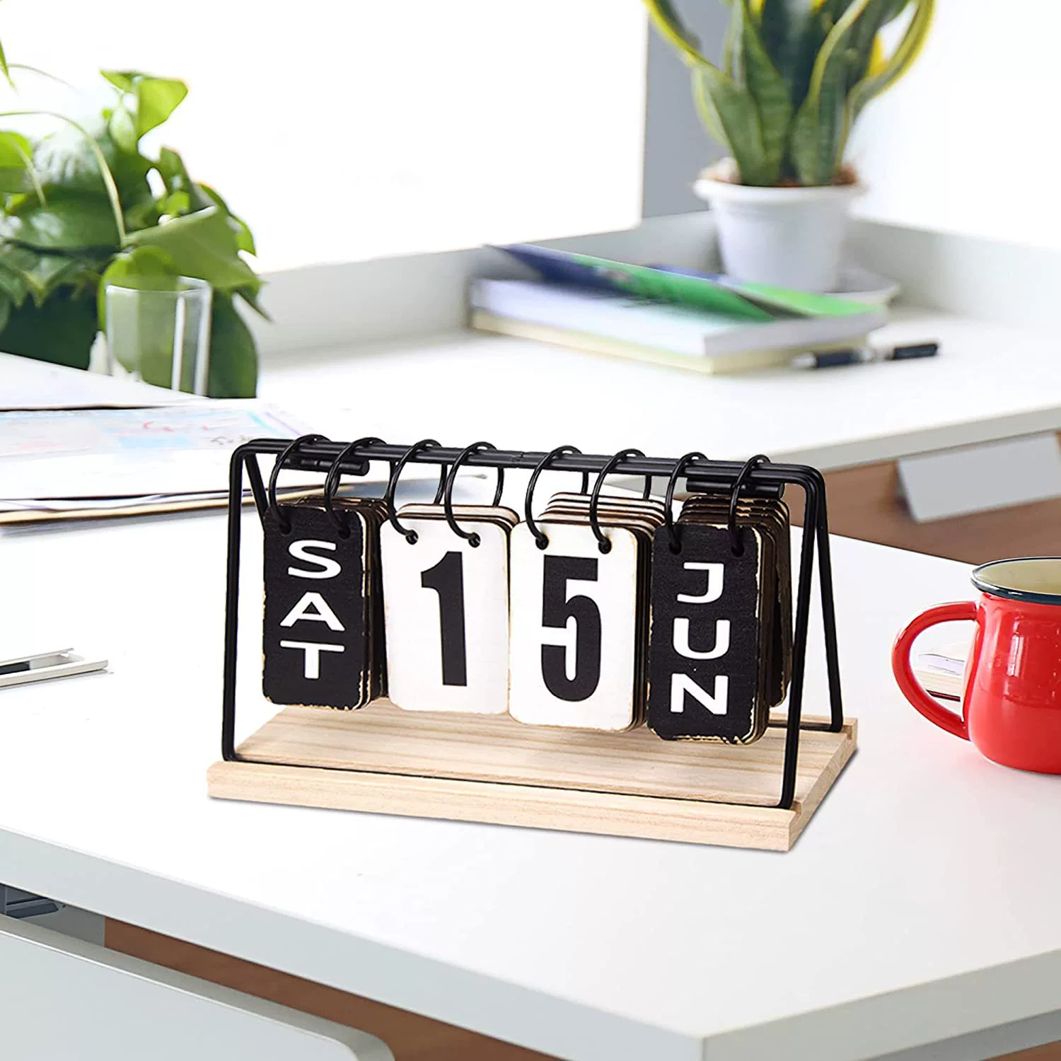 Деревянный календарь ежемесячный Еженедельный годовой план флип офисный календарь Настольный вечный календарь украшение кухонного стола