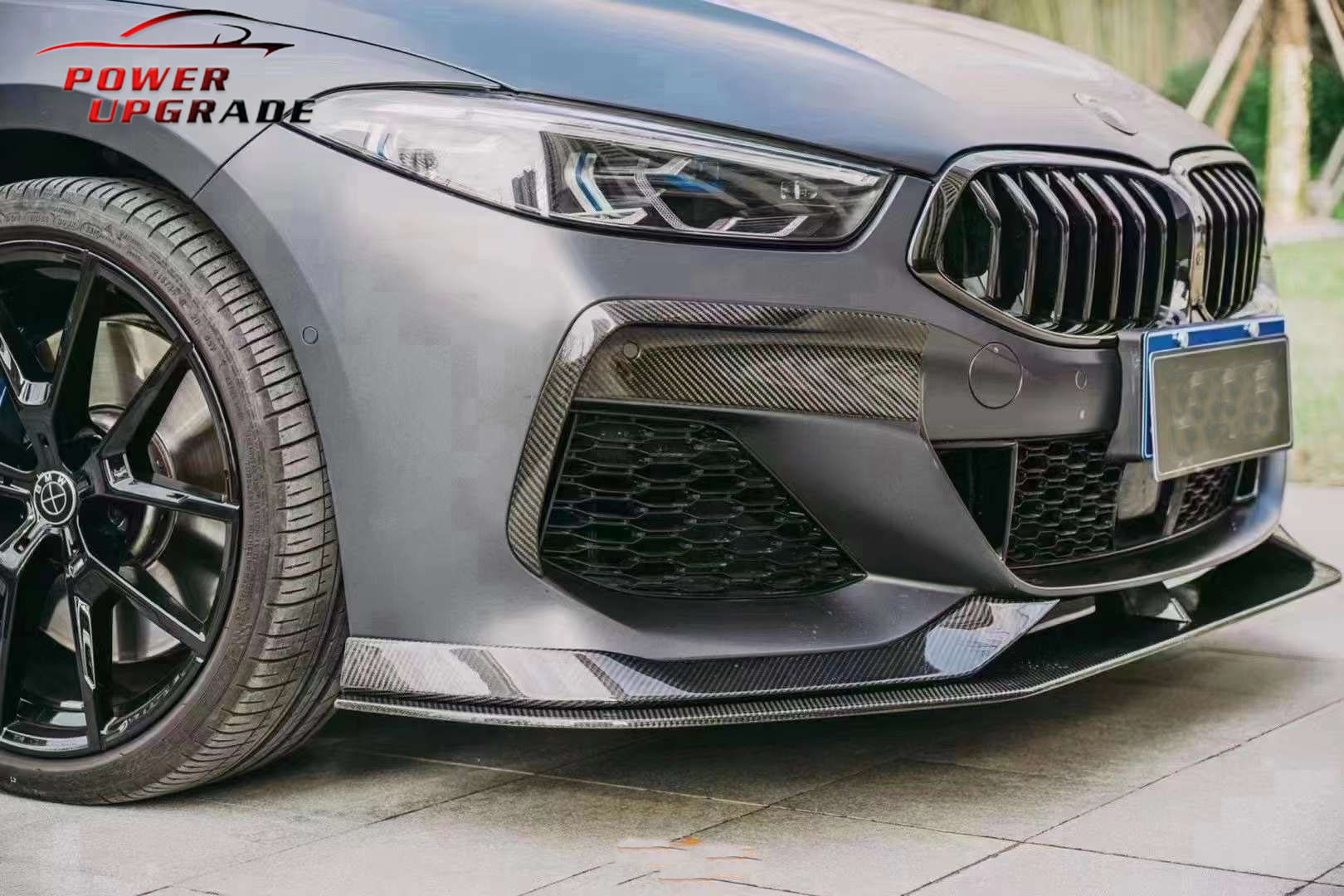 Suitable for BMW 8 Series G14 G15 G16 upgraded AC dry carbon fiber modification kit: front lip, side skirts, rear spoiler, rear lip