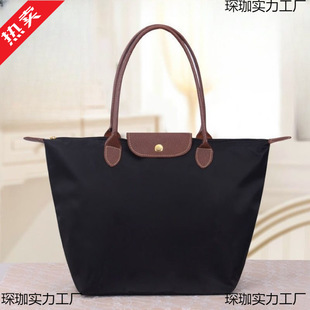 One-Shoulder Satchel Dropshipping Large-Capacity Internet Celebrity Ladies Dumplings Foldableable Storage Dark Blue Wine Red Style High Quality