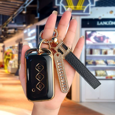Car key bag, case new arrival Wuling Xingchi - type-c-black-black-h-rope-gold-number-plate