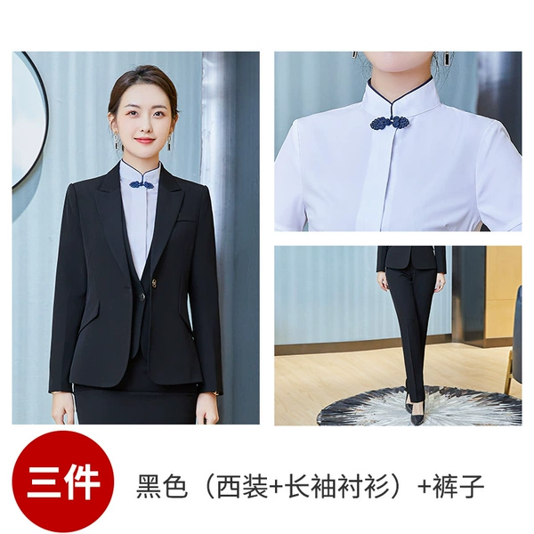 Classic suit jacket, shirt, trousers