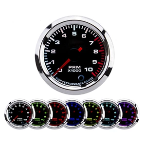 Cross-border best-selling colorful modified car instrument panel featuring boost pressure, water temperature, oil temperature, oil pressure, voltage, air-fuel ratio, and exhaust temperature gauges