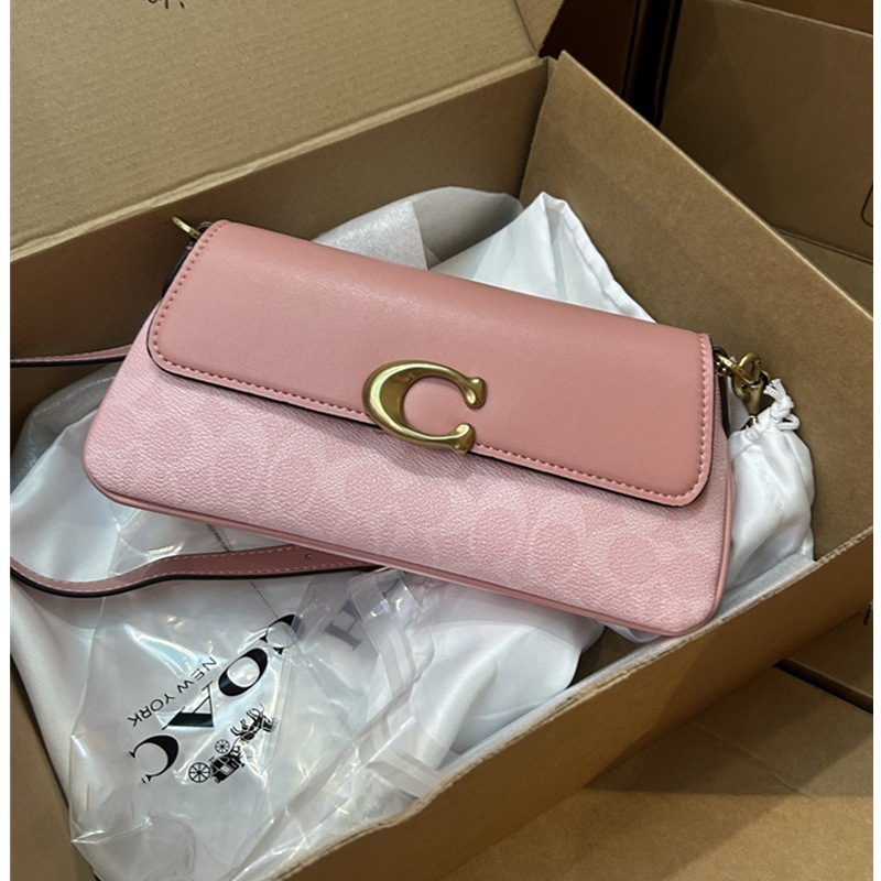 2025 Women's Jet Baguette Underarm Bag Retro Monogram Accordion Bag Chain Shoulder Crossbody Commuter Handbag