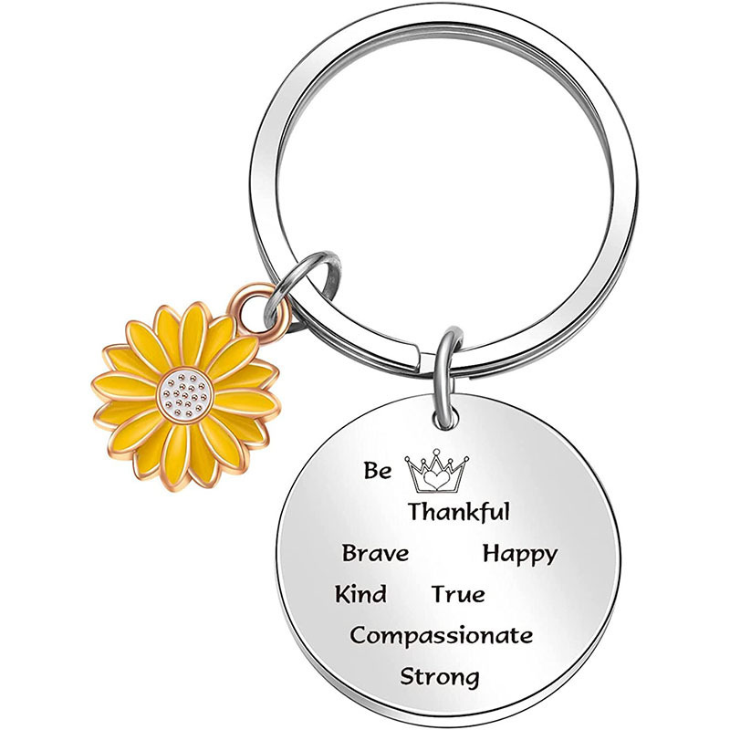 Eenvoudige Stijl Bloemen Titanium Staal Vrouwelijk Tas Hanger Sleutelspeelgoed display picture 5