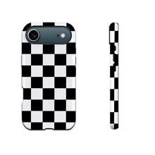 创意炫酷黑白棋盘手机壳适用苹果15/16三星菲林二合一防摔手机壳