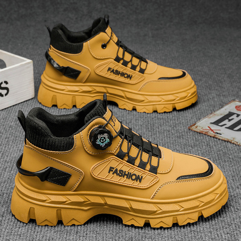 Men's Shoes 2026 Spring New High-Top Casual Sports Trendy Shoes Thick-Soled Height-Increasing Non-Slip Outdoor Workwear Martin Boots Men's Shoes 2026 Spring New High-Top Casual Sports Trendy Shoes Thick-Soled Height-Increasing Non-Slip Outdoor Workwear Martin Boots