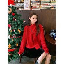 新款套头韩系可拆卸围脖毛衣女秋冬原创设计师针织衫超好看上衣潮