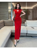 Featuring a buttocks wrapped long skirt design and a slim fit， the new Chinese style qipao exudes a stylish dress
