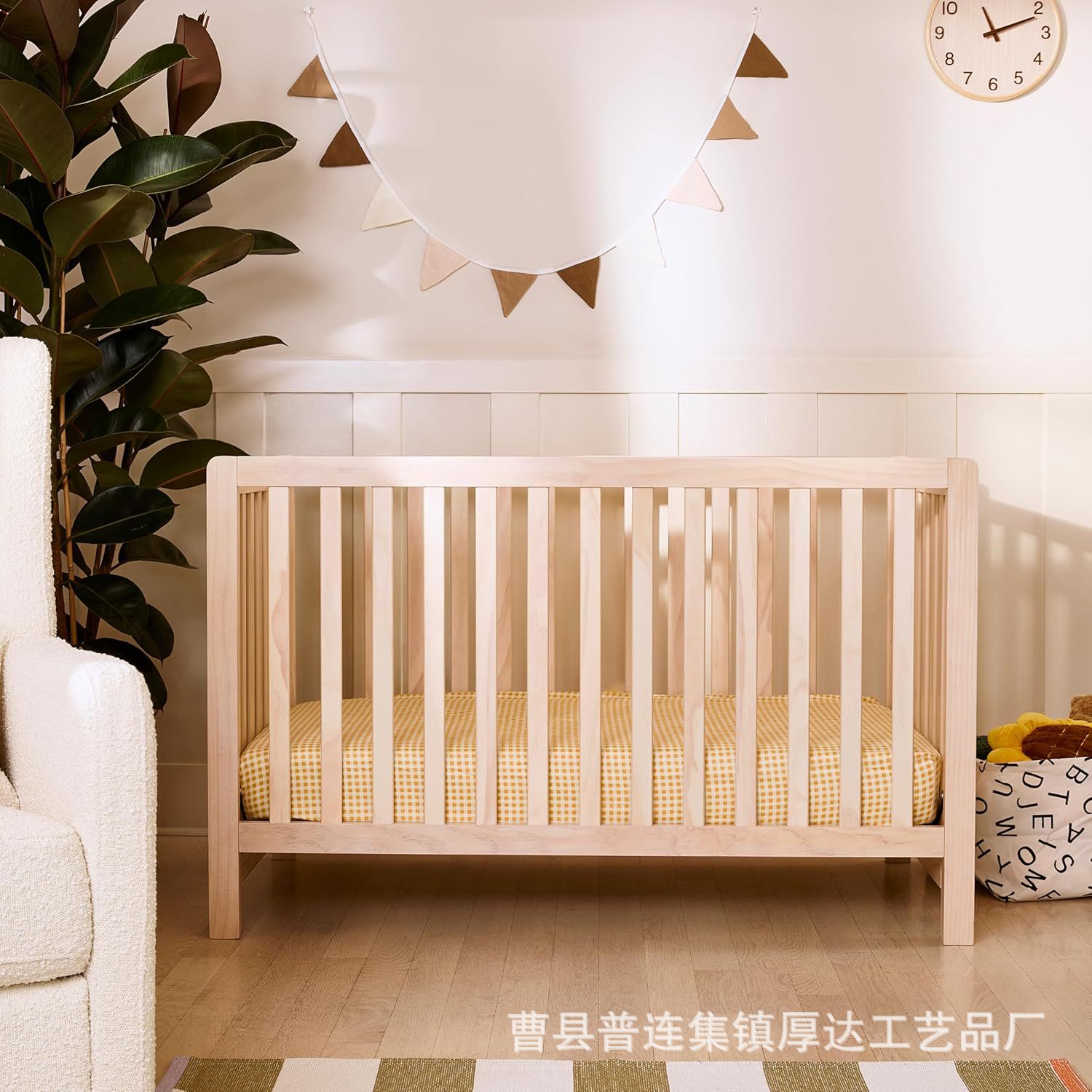 New Solid Wood Baby Splicing Bed Newborn Adjustable Solid Wood Baby Bed Simple Baby Sleeping Bed Children's Bed