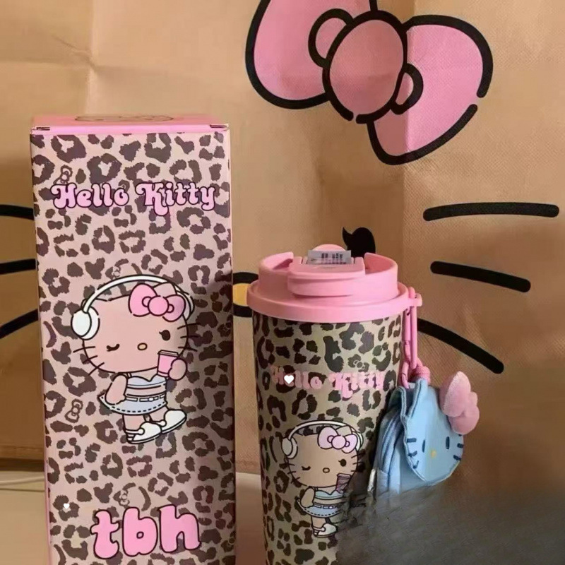 厂家直销水杯新款双饮野兽派咖啡杯豹纹水壶保温杯大容量473ml|undefined