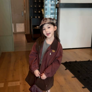 2026上新女童秋季洋气美式复古底特律工装舒适时尚款潮流外套上衣