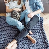 Плетеное одеяло, сумка, подушка, ящик для хранения, «сделай сам»