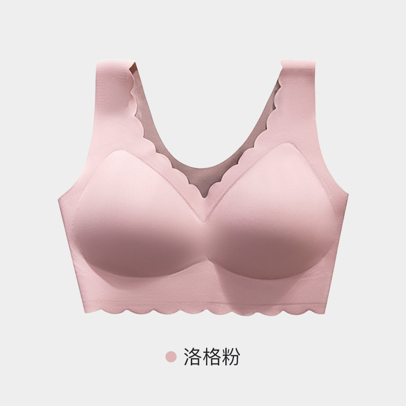Madre de mediana edad ropa interior mujer chaleco sin marcas sin anillo de acero para reunir mujeres con pechos grandes mostrando sujetadores pequeños