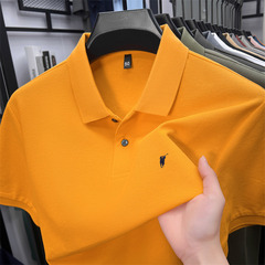夏半袖poloシャツ軽熟男性ビジネスカジュアル襟薄いタイプのスポーツtシャツ男性服