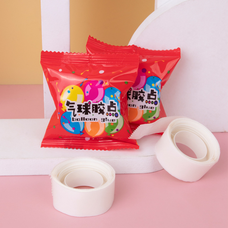 Balloon glue dot packaging cosmetics fixing double-sided 100pcs per roll easy tear no-residue removable glue dot wholesale