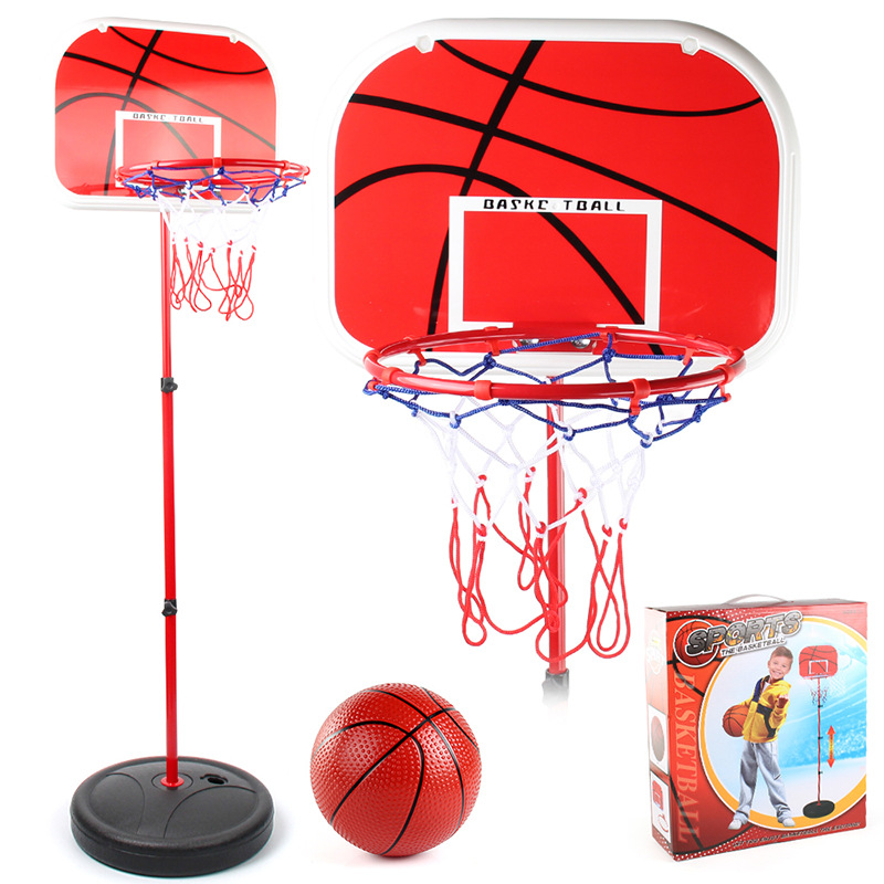Indoor y exterior ajustable marco de baloncesto deportivo marco de hierro juguetes infantiles 1.5m elevable juguetes de baloncesto ocio