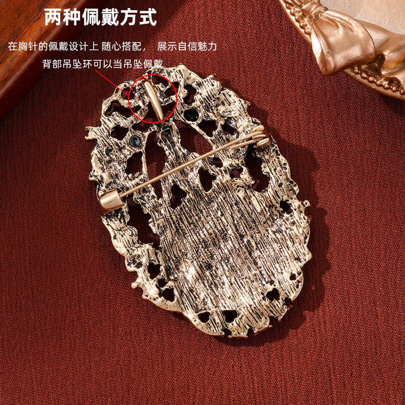 复古宫廷风贵妇胸针优雅高级感小众中古聚会公主花环胸花别针饰品|undefined