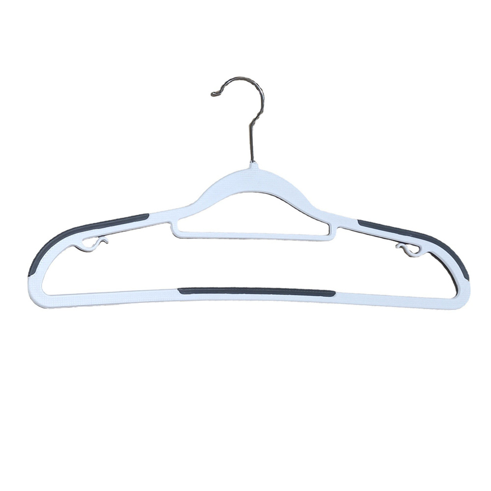 Percha de ropa de plástico para el hogar percha de ropa antideslizante boca de pescado de Doble posición percha de ropa de esquina anti-hombro gancho de ropa de doble uso húmedo y seco