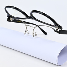 板材加金属材料翻盖眼镜多色可选镜框上翻设计眼镜框复古