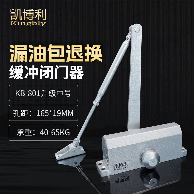 中号KB-801升级版缓冲楼宇门单元门闭门器65KG关门器孔距165mm|ms